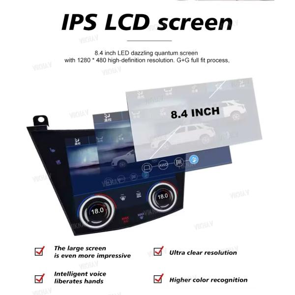 Панель переменного тока для Cadillac XT5 XT6 2016-2023, новейший ЖК-сенсорный экран, ЖК-дисплей управления кондиционером, стереоклиматическая плата