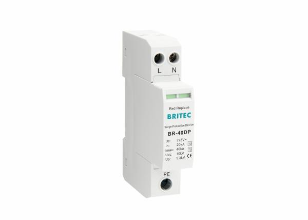 40kA 275V Single Phase 2P Type 2 + 3 Class II + III Surge Arresters BR-40DP 2P