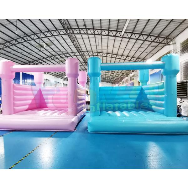 Blue 18OZ PVC Inflatable Jumping Castle Wedding Bounce House