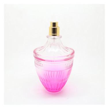 Garrafa de perfume de vidro dos cuidados pessoais 100ml com Spayer dourado e tampões