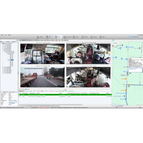 10.1 Inch Touch Screen 4G Car Bus Truck AHD Monitor System CCTV Camera 720P Night 4CH