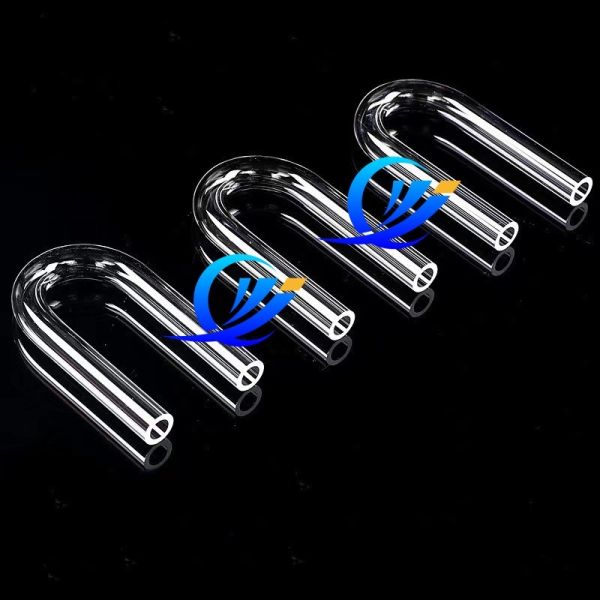 Semiconductor CVD Quartz U Tube High Purity Bended Fused Quartz Tube
