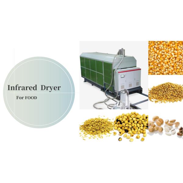 2000kg/H Food Infrared Rotary Dryer Kill Germs