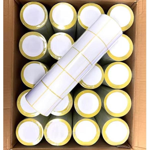 Customized Blue Glassine Liner Adhesive Direct Thermal Barcode Sticker HM2233L