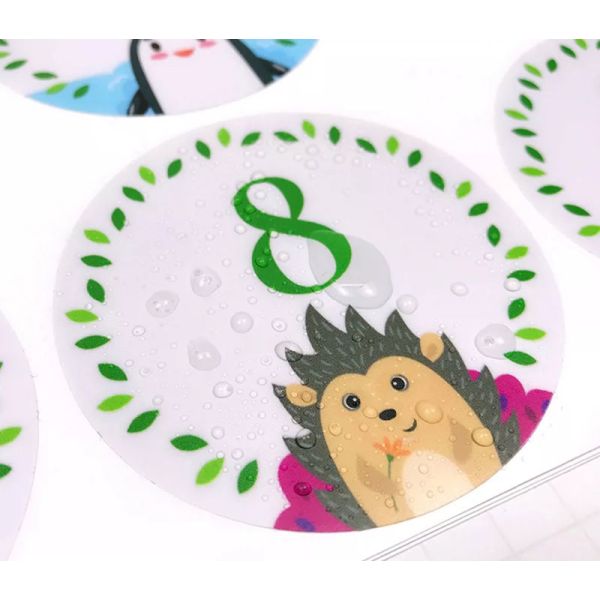 Self Adhesive Peel Off PVC Label Sticker Arabic Number Temporary Stickers