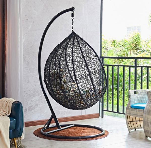 Indoor and outdoor Rattan lazy hanging basket wicker chair balcony leisure cradle chair