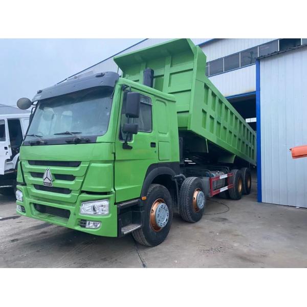 12 колес Зеленый цвет Sinotruk HOWO 8*4 Дамп-грузовик Подержанная шина грузовика 12.00r20