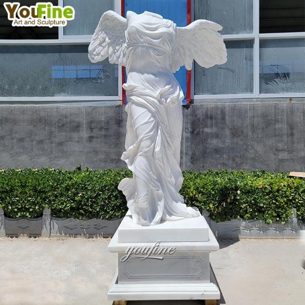 Outdoor European Life Size Marble Statue Goddess Victory Angel Sculpture for Sale