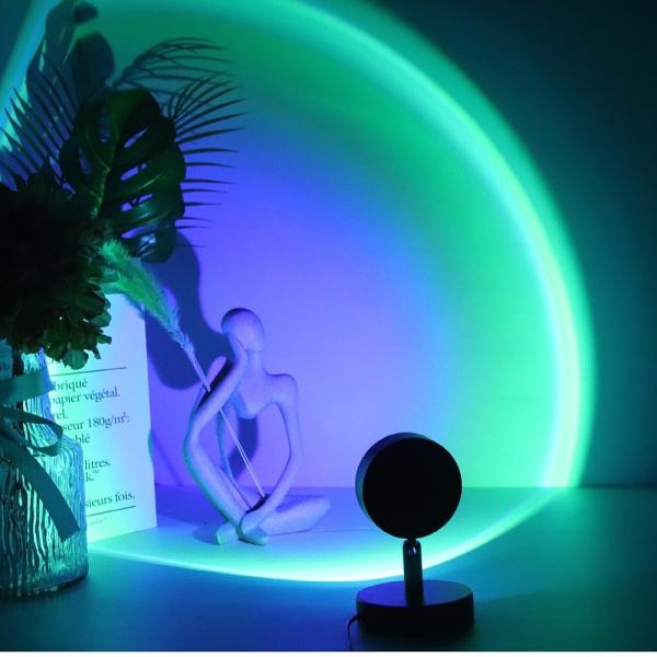 Sunset Lamp Led Projector Light 16 colors Modern Lamp RGB Night Light for Bedroom Rainbow Sunset Projection Floor Lamp