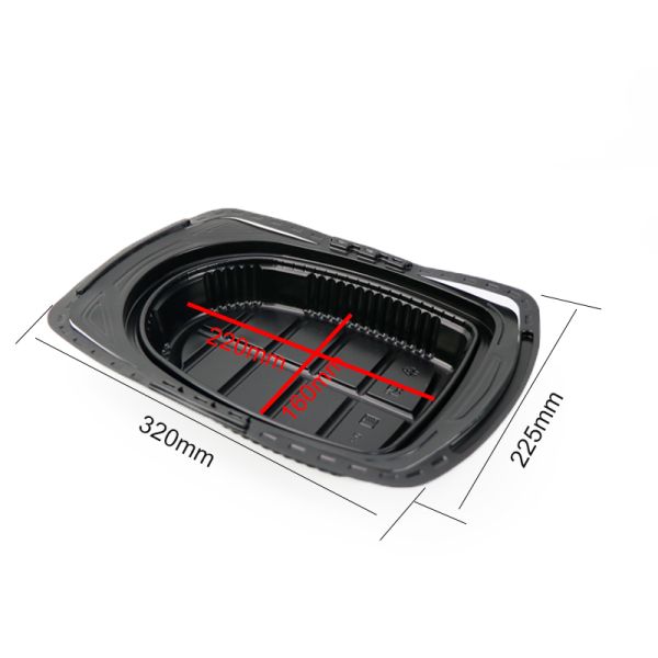 Disposable Pp Microwave Rotisserie Chicken Take Out Container Food Box With Handle Plastic Roaster Chicken Container