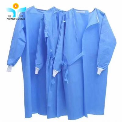 Doctor Nurse 25-65gsm Medical Disposable Isolation Gowns With Elastic Cuff
