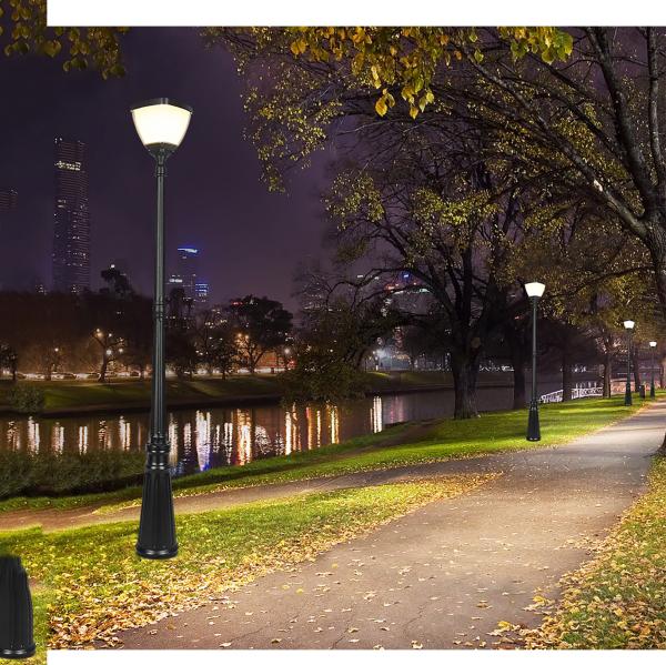 Diecast Aluminum Solar Led Outdoor Light Pole 5W Landscape Yard Lamp