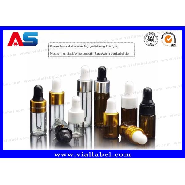 10ml Glass Dropper Bottle Small Glass Vials With Dropper Flip Off Seals For Essential Oil Packing