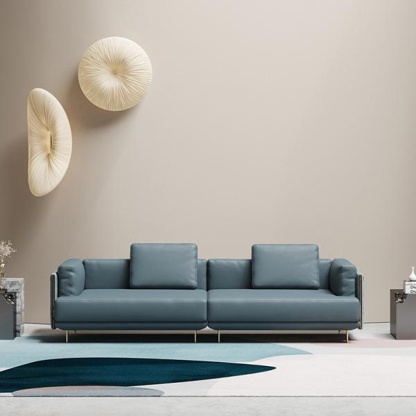 Modern Luxury Hotel Reception Sofa Solid Wood Frame Negotiation Sofa