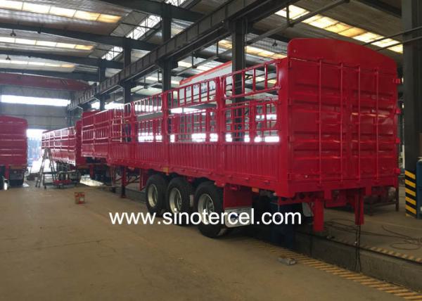 3 Axles Semi Truck And Trailer 50T Semi Trailer Transport