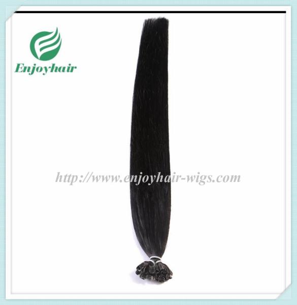 Nail U-Tip Hair 10-28 100s/pack 1# color Straight Human Hair Brazilian hair extension