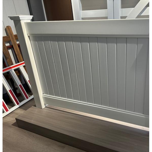 Fenda de privacidad de vinilo blanco de 6 pies de PVC resistente al agua y UV