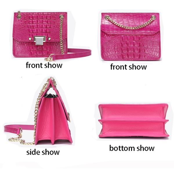 2019 alligator leather one-shoulder cross small square bag fashion crocodile leather ladies bag