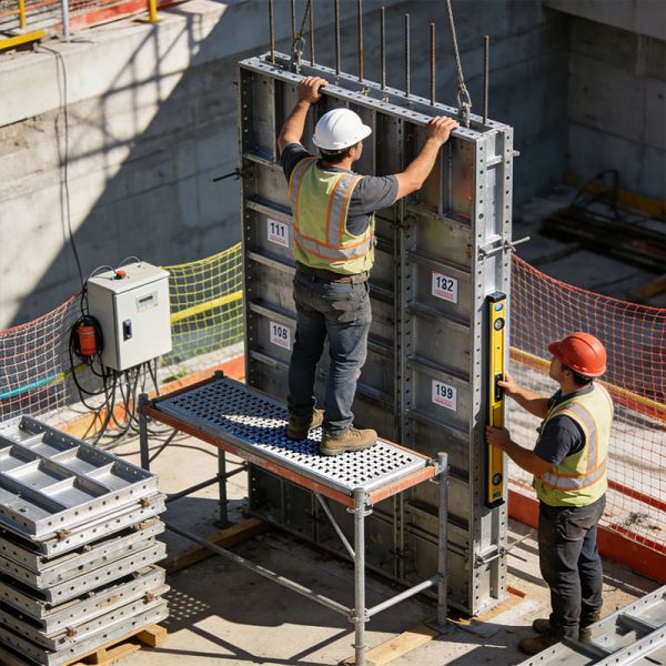 Modular Steel Wall Formwork Wear Resistant For Vertical Structure Construction