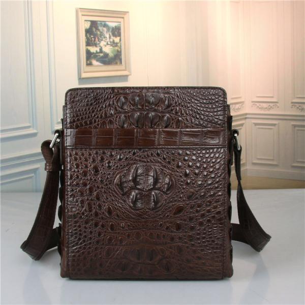 Genuine Crocodile Skin Businessmen Small Single Cross Shoulder Bag Real Alligator Leather Male Casual Messenger Bag