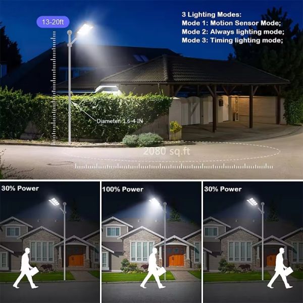 Factory Direct Wholesale 4-10 Meters Solar Street Light Waterproof Super Bright for Rural Yard Outdoor Lighting Municipal Construction Projects