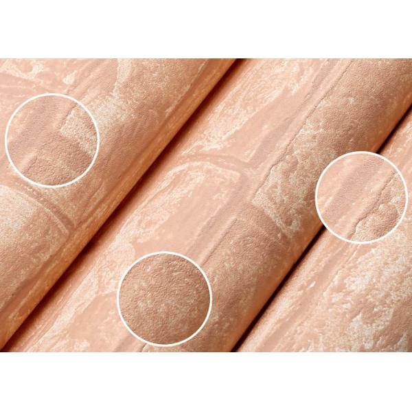 Soft Non - Woven 3D Texture Brick Effect Wallpaper For Living Room Decoration , CSA Listed