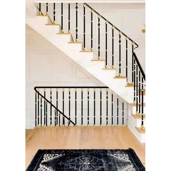 Extérieur moderne de courrier en acier noir de matériel de balustrade de Stair Railing Banister de barrière