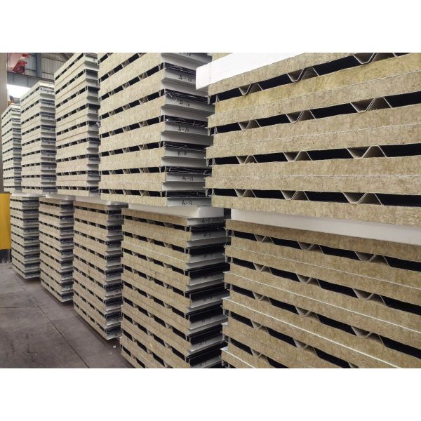 SDP Finish Rockwool Roof Sandwich Panel - Corrosion Resistant Solar Roof Panel for Factories and Warehouses