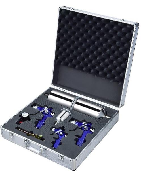 HVLP Spray Gun Kits With Mini Invironmentally Friendly Portable Aluminum Box Kits