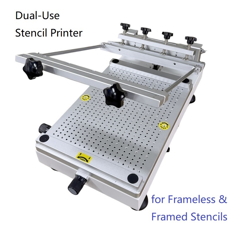 Dual-use Framed & Frameless Stencils Manual SMT Solder Paste Printer 4532