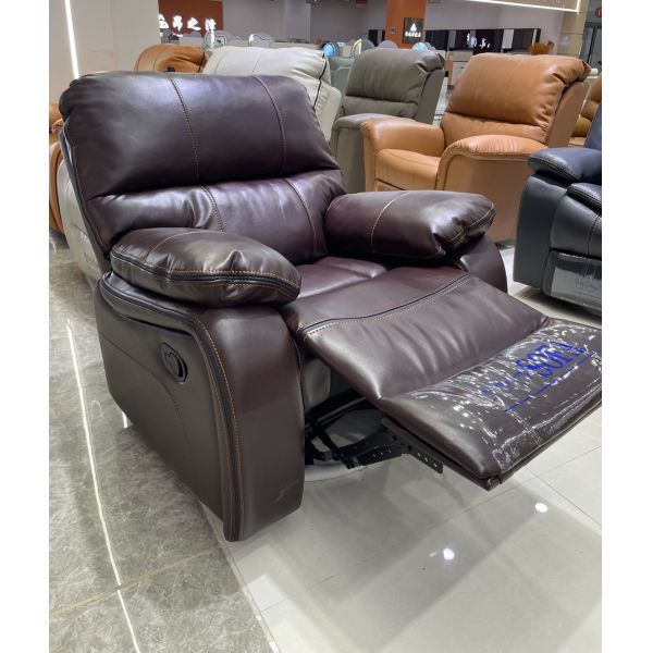 Swivel Rotatable Leather Recliner Sofa Chair-Ergonomic Modern Design for Bedroom Balcony & Study Room