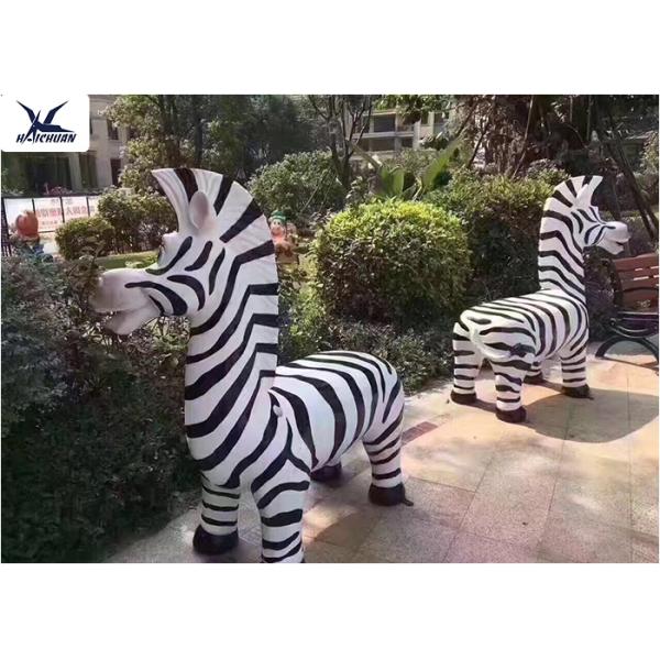 Shopping Mall Indoor 2 Meters Long Fiberglass Cartoon Animals Shape Seat Statues