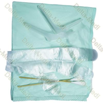 O jogo Gynecological estéril descartável do exame com algodão de Underpad do espéculo Vaginal limpa luvas descartáveis do exame do PE