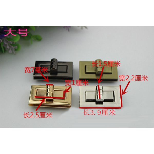 Good price zinc alloy multi-color leather handbags fittings metal turn lock