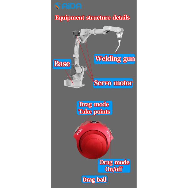 Промышленный 6-осевой сварочный робот для точной и быстрой сварки