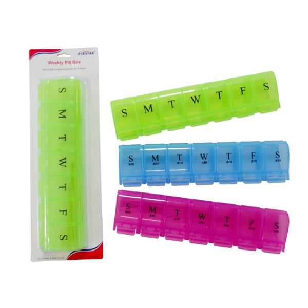 Travel Medicine Pill Box Organizer 3 Times A Day Supplements Fish Oil