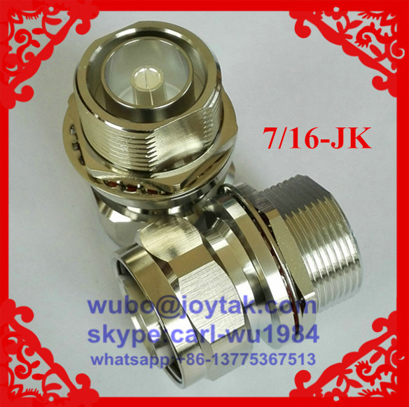 DIN 7/16 adaptor DIN 7/16 female to DIN 7/16 male with washer and nut all brass factory selling