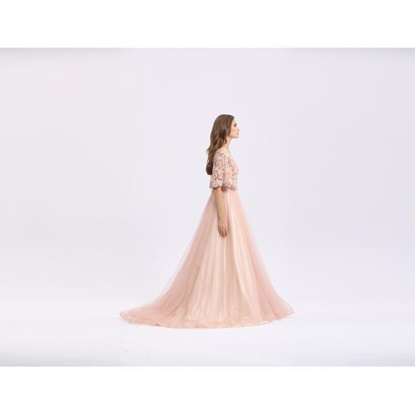 A - Line Half Sleeve Long Dresses , Lace Formal Dresses For Slim Woman