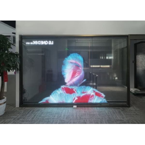 Indoor Full Color DC5V Flexible Transparent LED Display Film P6 Wireless Smart App Control RGB Screen