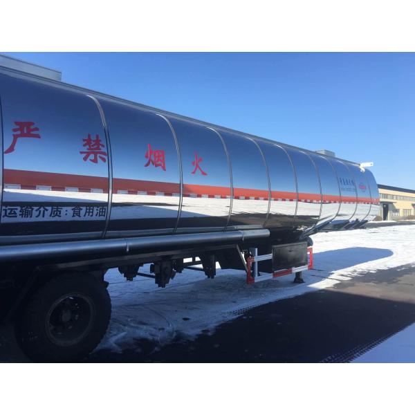 Edible Oil Aluminium Tanker Trailer 50 000 Liters Volume 24000kg Axle Load