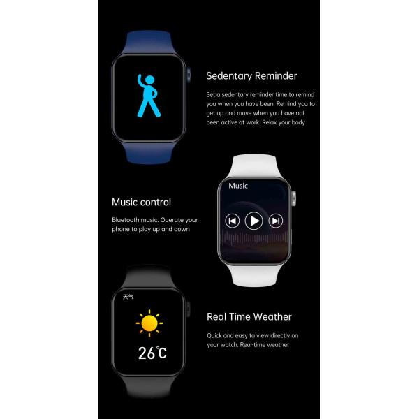 IPS 128 X 128 Women Fitness Tracker Smartwatch ID8 Double Key Button