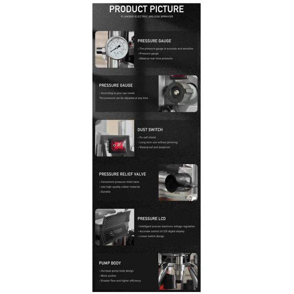 995 Electric Putty Gypsum Fireproof Waterproofing Materials Airless Paint Sprayer with Piston Pump Boost Your Efficiency