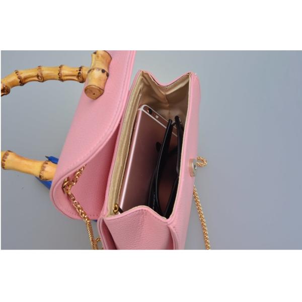 European and American fashion female summer new bamboo bag embossed PU chain shoulder diagonal package