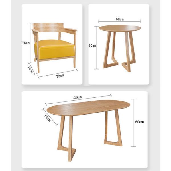 Mesa de comedor del restaurante de la cafetería y pedazo comerciales el 120cm de las sillas 4