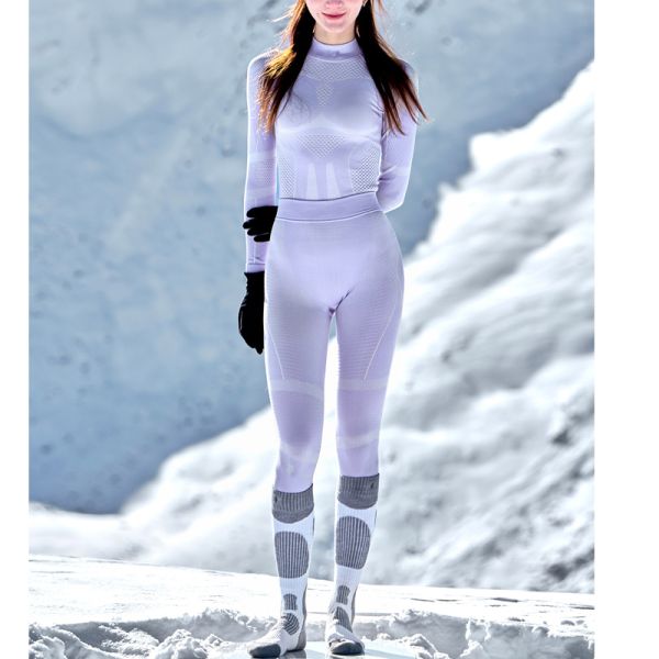 Unisex Merino Wool Seamless Thermal Base Layer Long Sleeve Top
