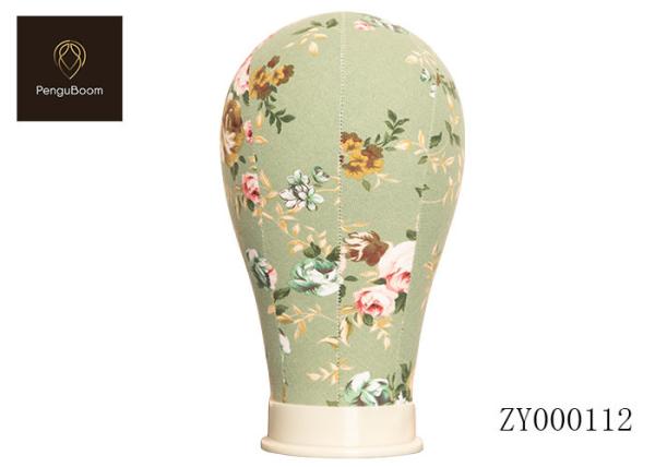 Green Floral Color 9.45 inch height Wig Making Head / Wig Dome Head