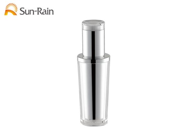 MS acrylic lotion pump bottle 30ml decorative silver cosmetic bottle SR2295
