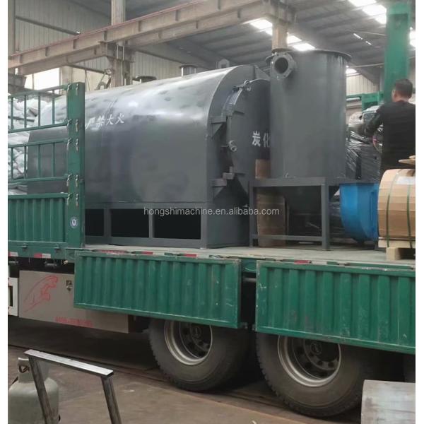 Horizontal Wood Log Carbonization Stove , Bamboo Charcoal Carbonizer Furnace Oven