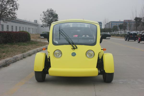 Yellow Color Utility Golf Cart Sightseeing Car PP Material With 40 KM/H Max Speed