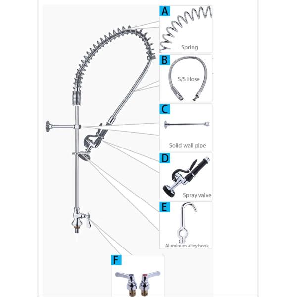 Contemporary Kitchen Dishwasher Parts Deck Mount Pre Rinse Faucet CE